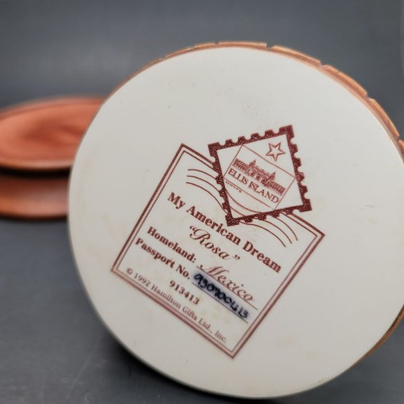 Ellis Island ROSA My American Dream from Mexico 1992 Numbered with Stand PD013 - Picture 6 of 7